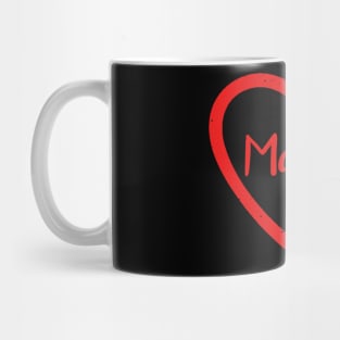 Mama , mothers day gift , Heart , grand ma gift , Love U Mom Mug